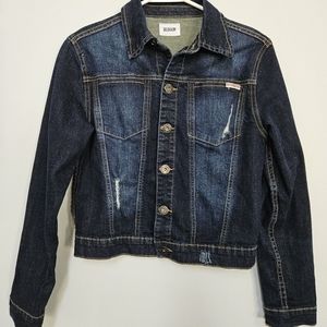 Hudson Distressed Denim Jean Jacket Medium